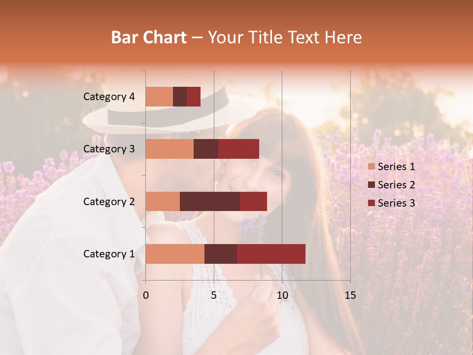 A Man Kissing A Woman In A Field Of Flowers PowerPoint Template