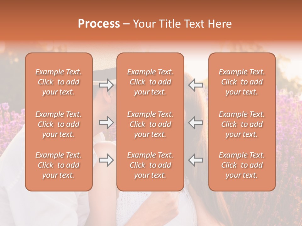 A Man Kissing A Woman In A Field Of Flowers PowerPoint Template