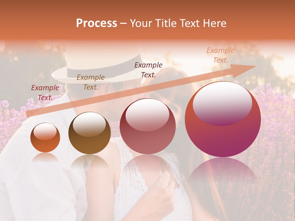 A Man Kissing A Woman In A Field Of Flowers PowerPoint Template