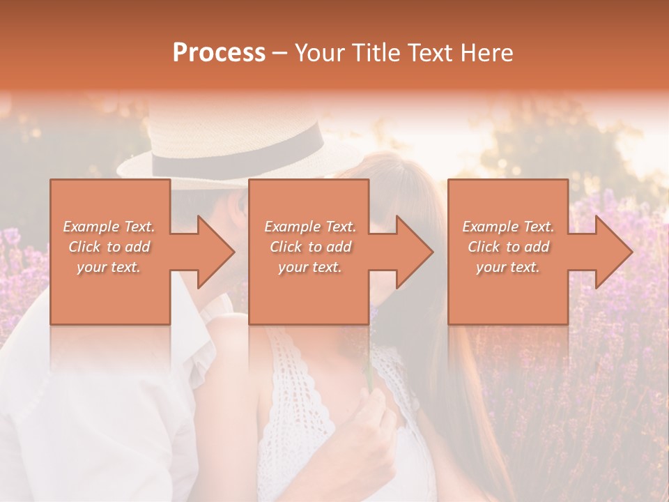 A Man Kissing A Woman In A Field Of Flowers PowerPoint Template