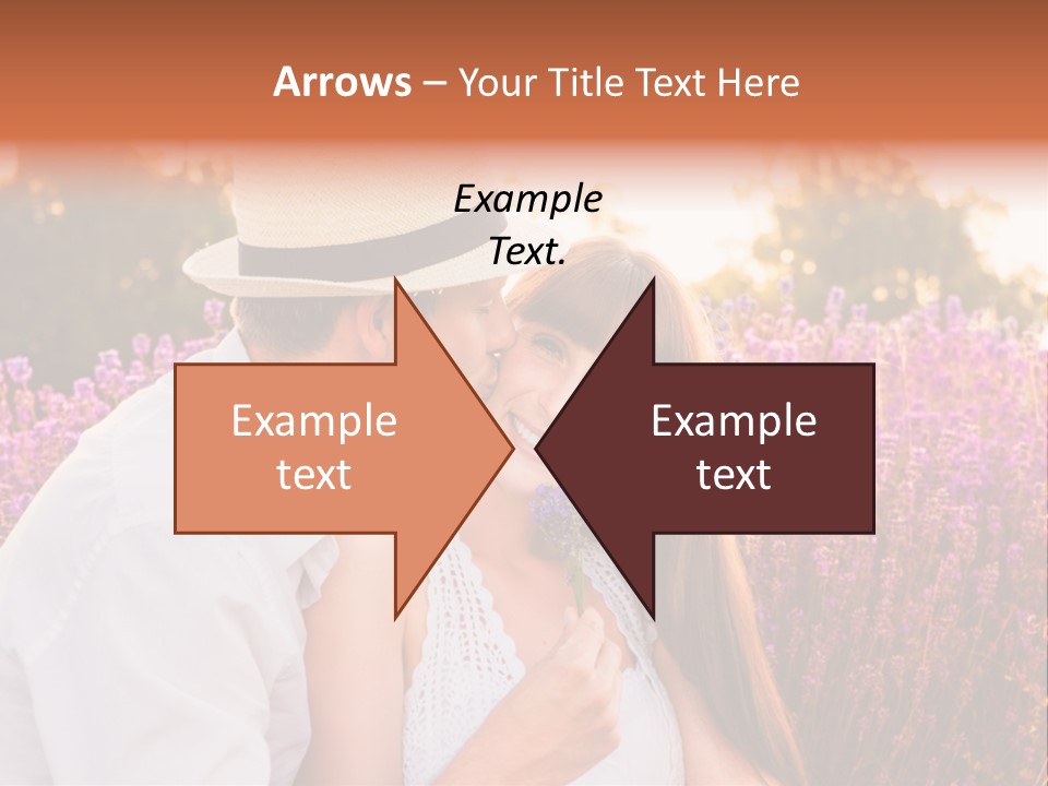 A Man Kissing A Woman In A Field Of Flowers PowerPoint Template