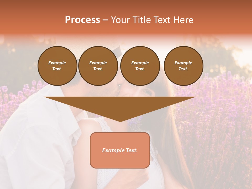 A Man Kissing A Woman In A Field Of Flowers PowerPoint Template