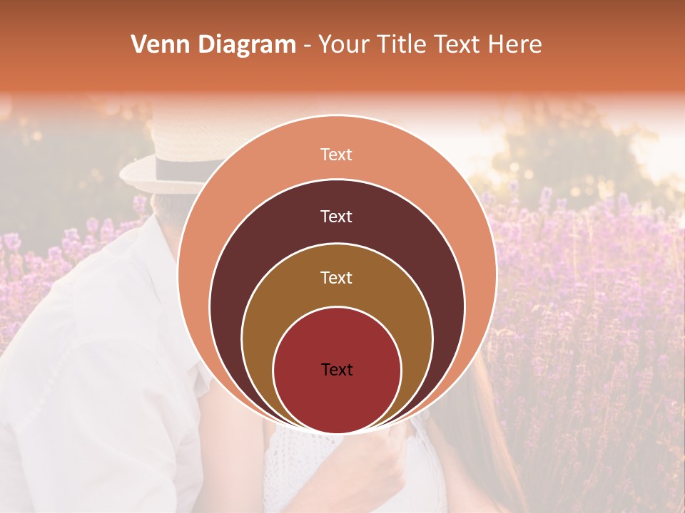 A Man Kissing A Woman In A Field Of Flowers PowerPoint Template