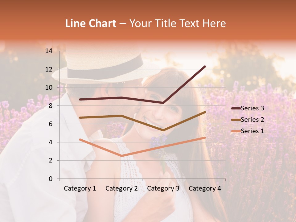 A Man Kissing A Woman In A Field Of Flowers PowerPoint Template