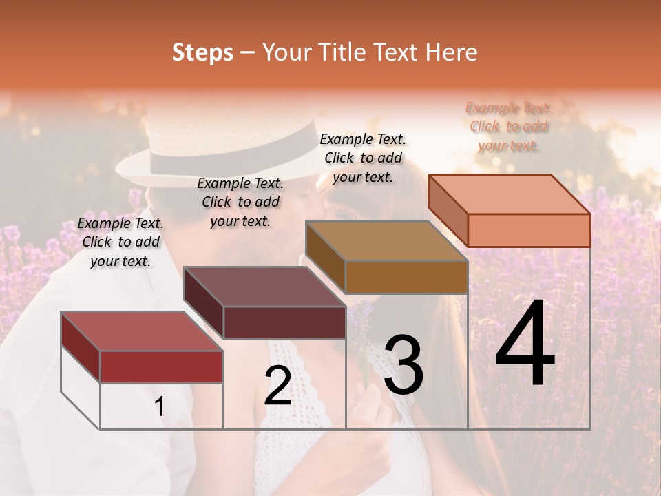 A Man Kissing A Woman In A Field Of Flowers PowerPoint Template