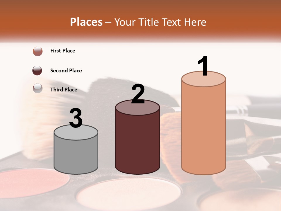 A Group Of Makeup Brushes Sitting On Top Of A Table PowerPoint Template