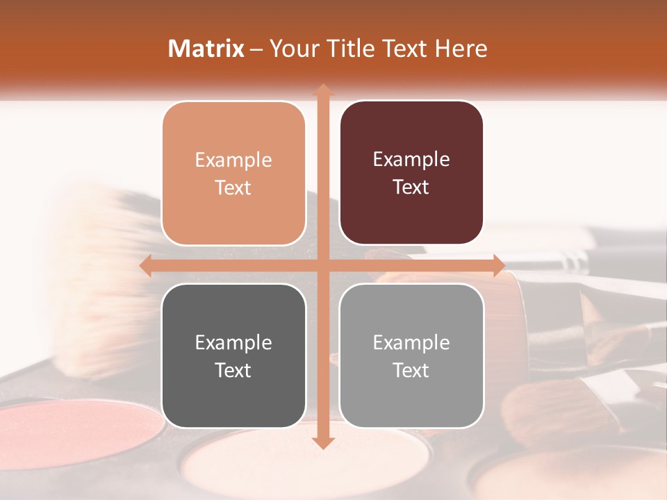 A Group Of Makeup Brushes Sitting On Top Of A Table PowerPoint Template