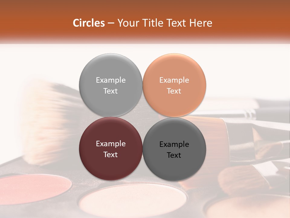 A Group Of Makeup Brushes Sitting On Top Of A Table PowerPoint Template