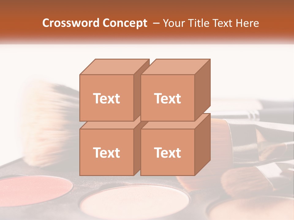 A Group Of Makeup Brushes Sitting On Top Of A Table PowerPoint Template
