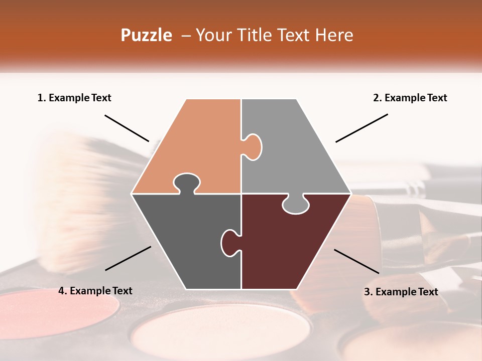 A Group Of Makeup Brushes Sitting On Top Of A Table PowerPoint Template