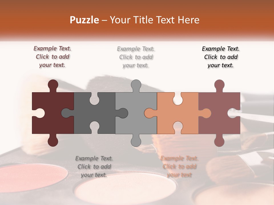 A Group Of Makeup Brushes Sitting On Top Of A Table PowerPoint Template