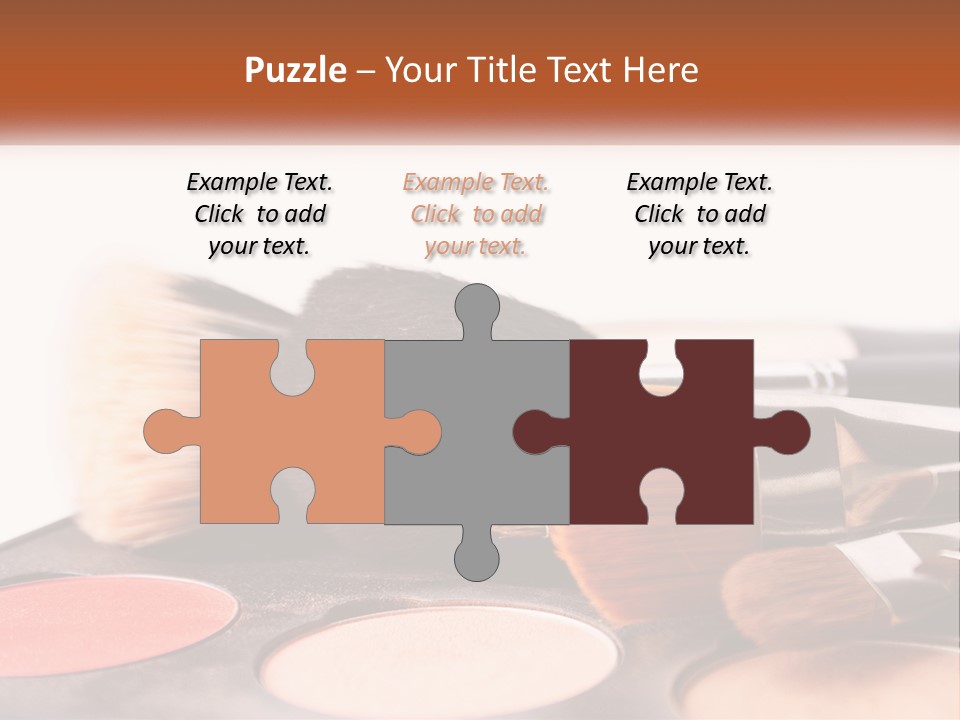 A Group Of Makeup Brushes Sitting On Top Of A Table PowerPoint Template