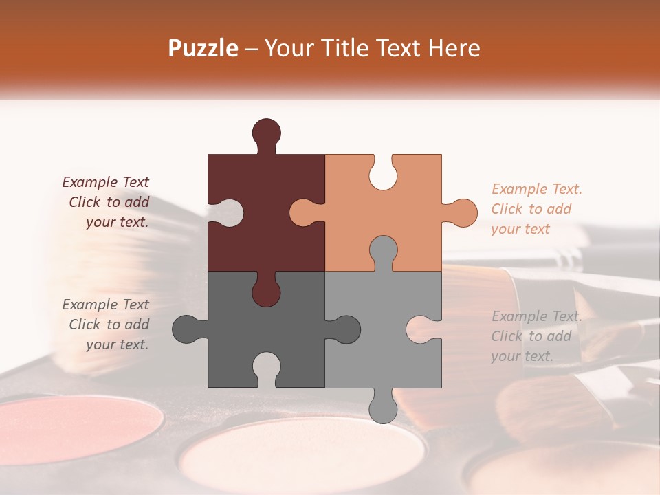 A Group Of Makeup Brushes Sitting On Top Of A Table PowerPoint Template