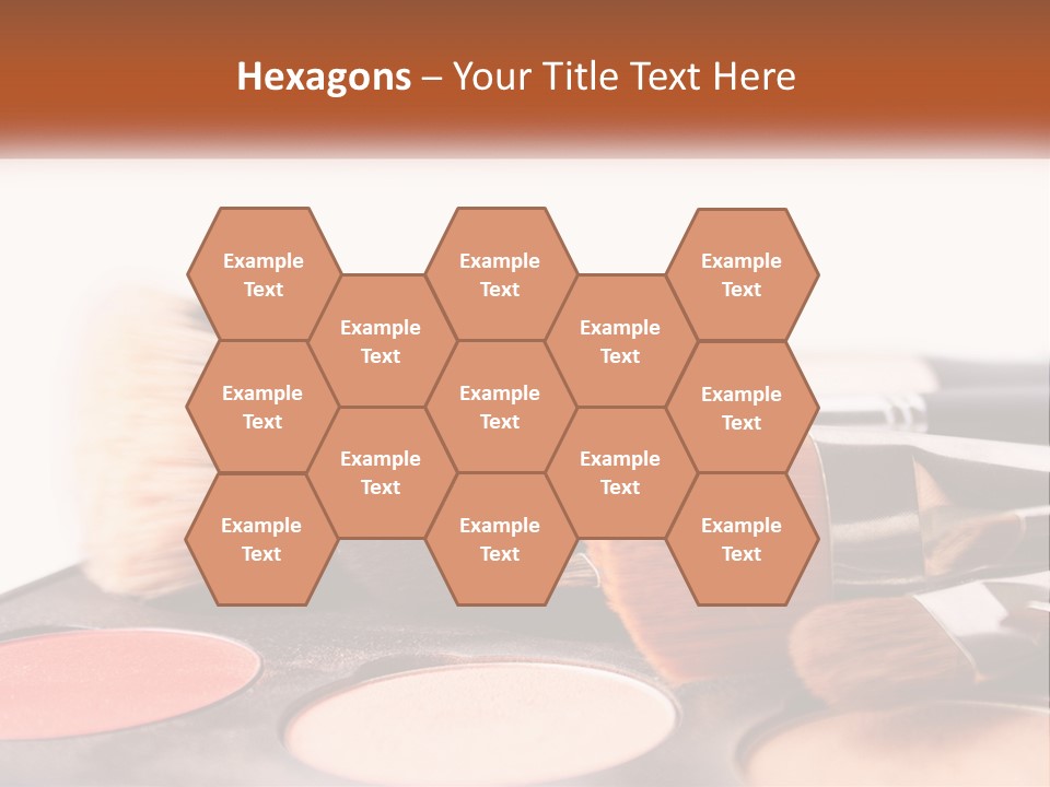 A Group Of Makeup Brushes Sitting On Top Of A Table PowerPoint Template
