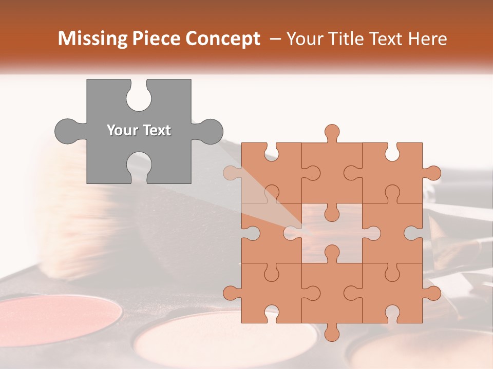 A Group Of Makeup Brushes Sitting On Top Of A Table PowerPoint Template