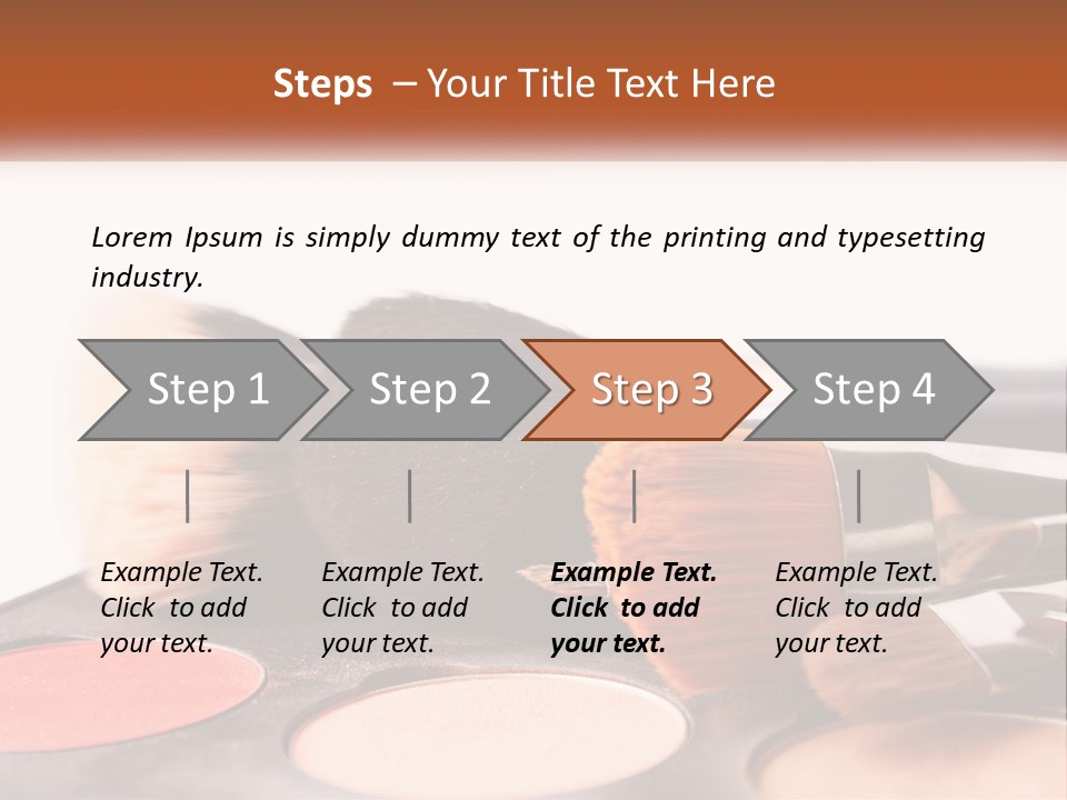 A Group Of Makeup Brushes Sitting On Top Of A Table PowerPoint Template
