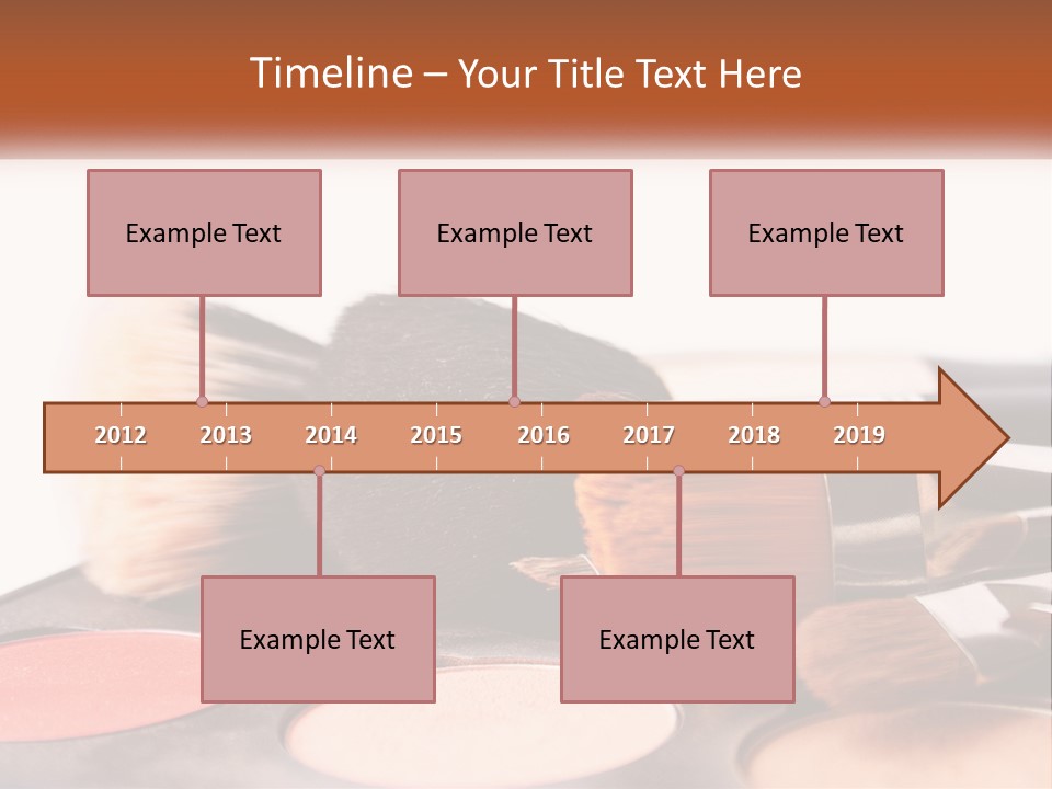 A Group Of Makeup Brushes Sitting On Top Of A Table PowerPoint Template