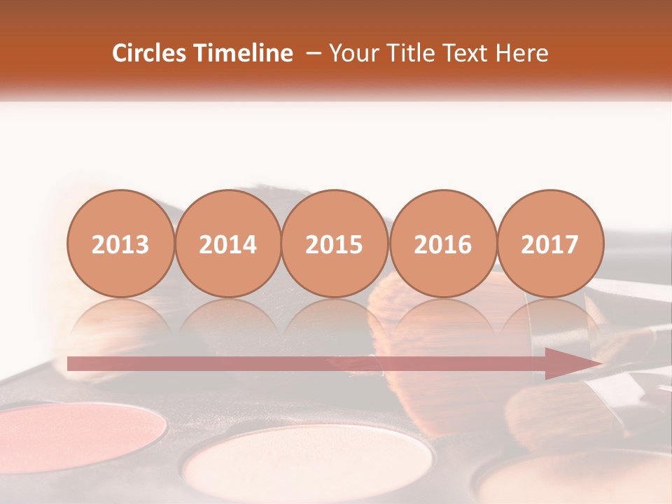 A Group Of Makeup Brushes Sitting On Top Of A Table PowerPoint Template