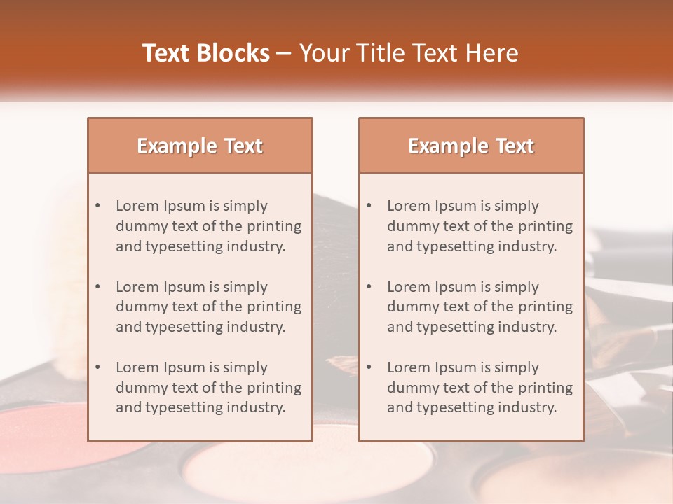 A Group Of Makeup Brushes Sitting On Top Of A Table PowerPoint Template