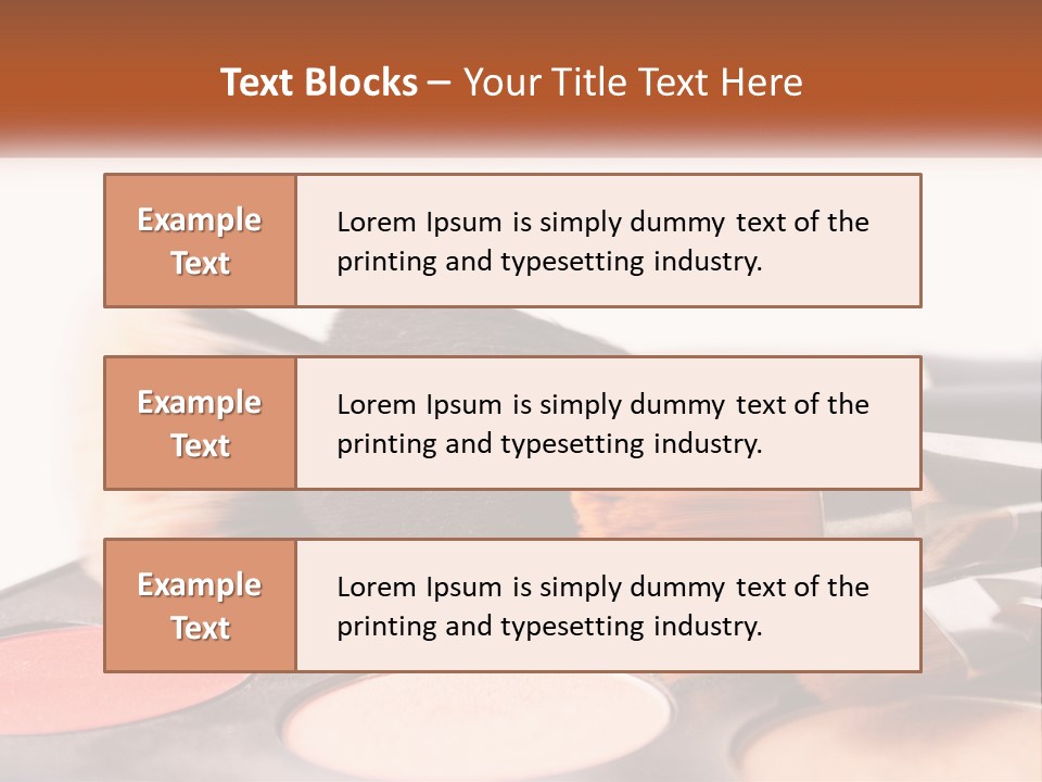 A Group Of Makeup Brushes Sitting On Top Of A Table PowerPoint Template