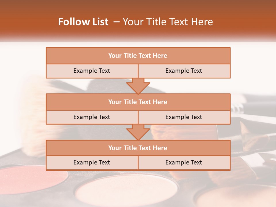 A Group Of Makeup Brushes Sitting On Top Of A Table PowerPoint Template