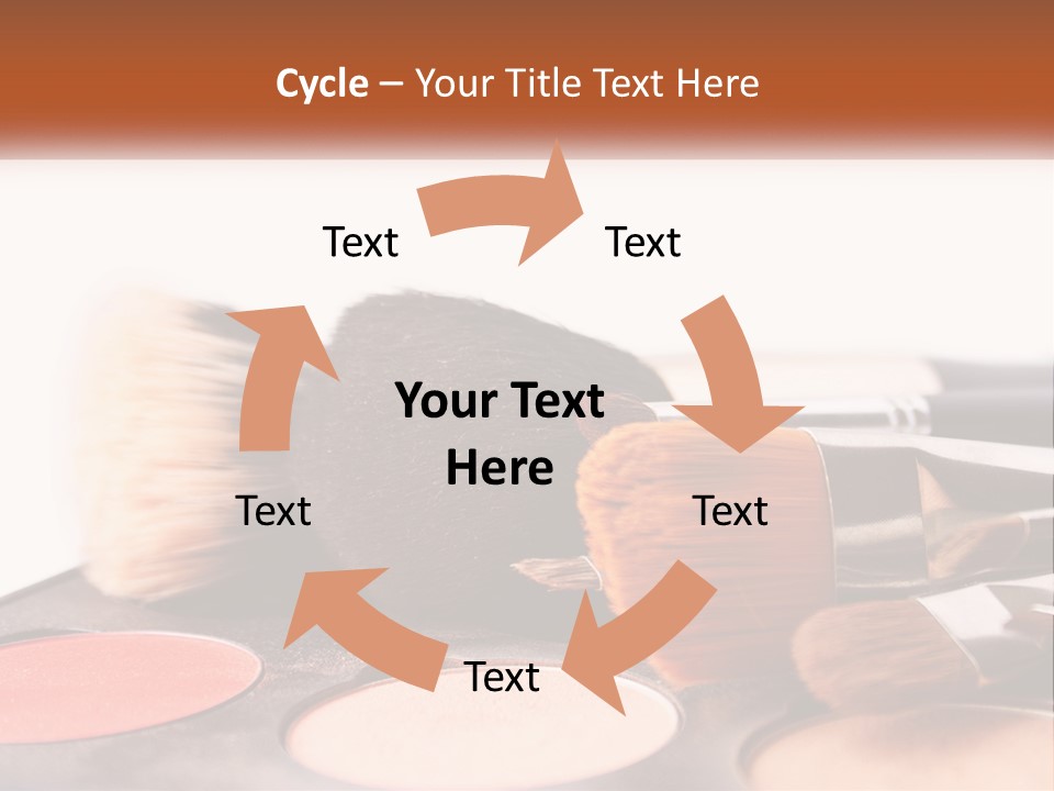 A Group Of Makeup Brushes Sitting On Top Of A Table PowerPoint Template