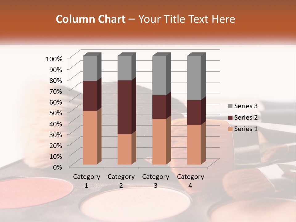 A Group Of Makeup Brushes Sitting On Top Of A Table PowerPoint Template