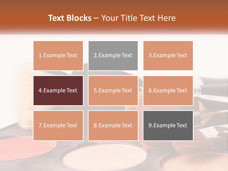 A Group Of Makeup Brushes Sitting On Top Of A Table PowerPoint Template
