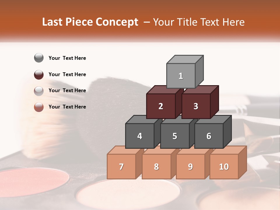 A Group Of Makeup Brushes Sitting On Top Of A Table PowerPoint Template