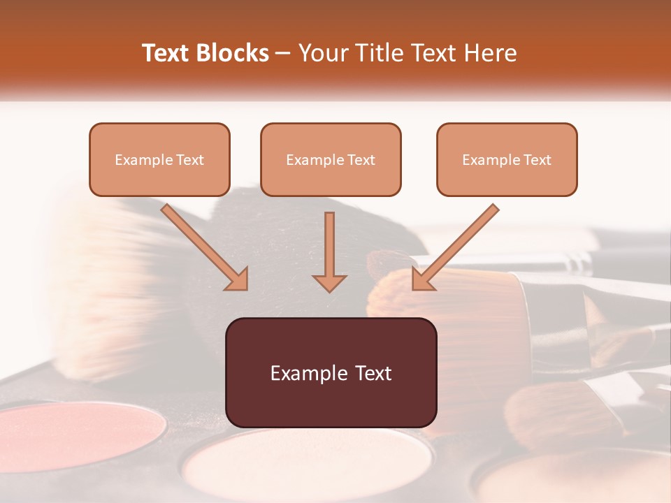 A Group Of Makeup Brushes Sitting On Top Of A Table PowerPoint Template