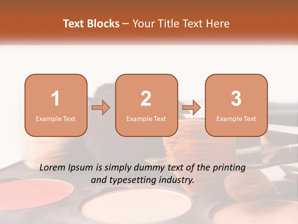 A Group Of Makeup Brushes Sitting On Top Of A Table PowerPoint Template