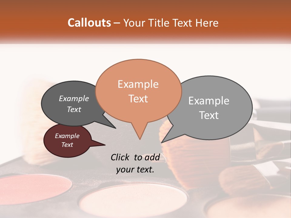 A Group Of Makeup Brushes Sitting On Top Of A Table PowerPoint Template