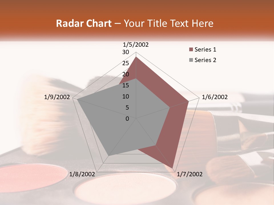 A Group Of Makeup Brushes Sitting On Top Of A Table PowerPoint Template