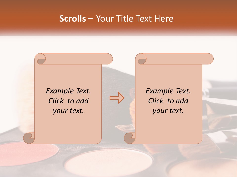 A Group Of Makeup Brushes Sitting On Top Of A Table PowerPoint Template