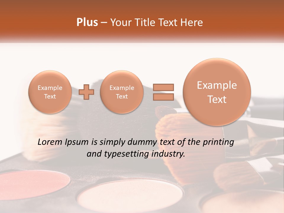 A Group Of Makeup Brushes Sitting On Top Of A Table PowerPoint Template