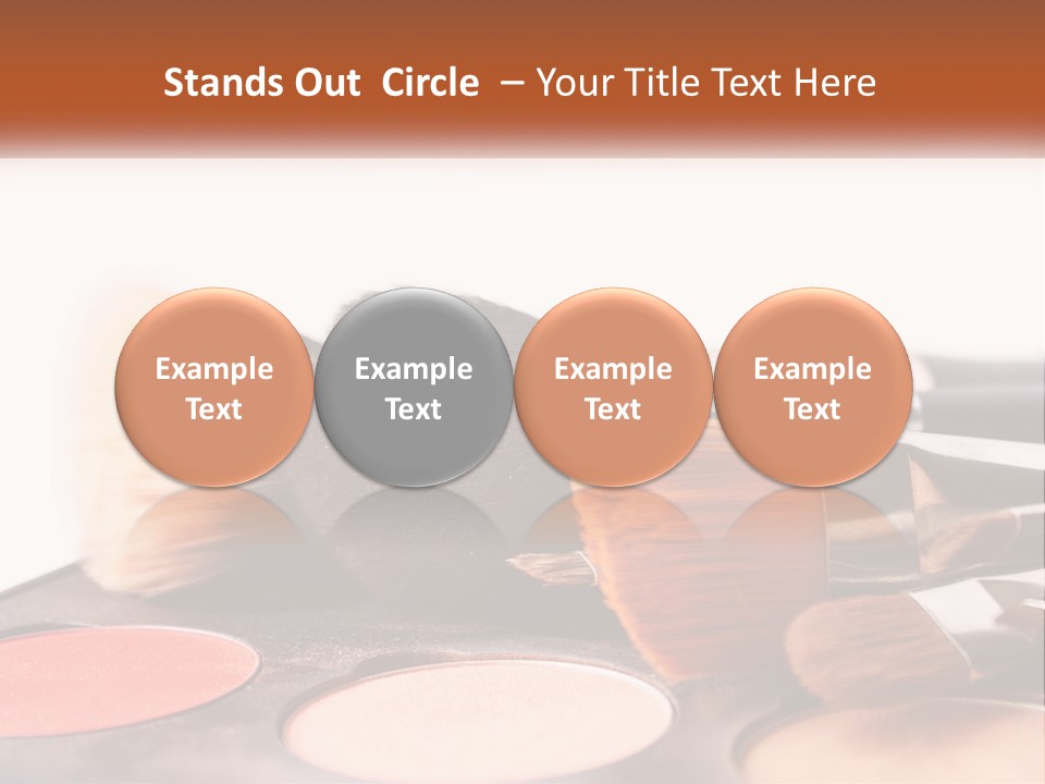 A Group Of Makeup Brushes Sitting On Top Of A Table PowerPoint Template