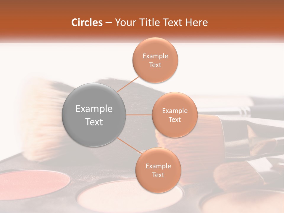A Group Of Makeup Brushes Sitting On Top Of A Table PowerPoint Template