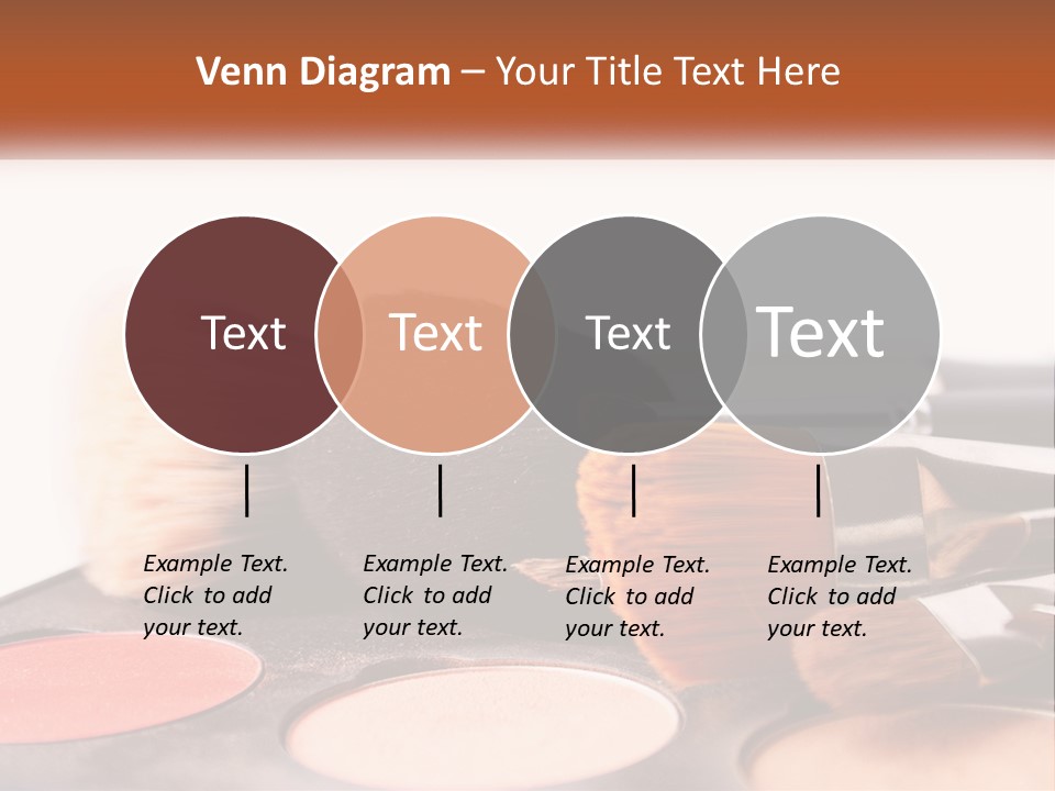 A Group Of Makeup Brushes Sitting On Top Of A Table PowerPoint Template