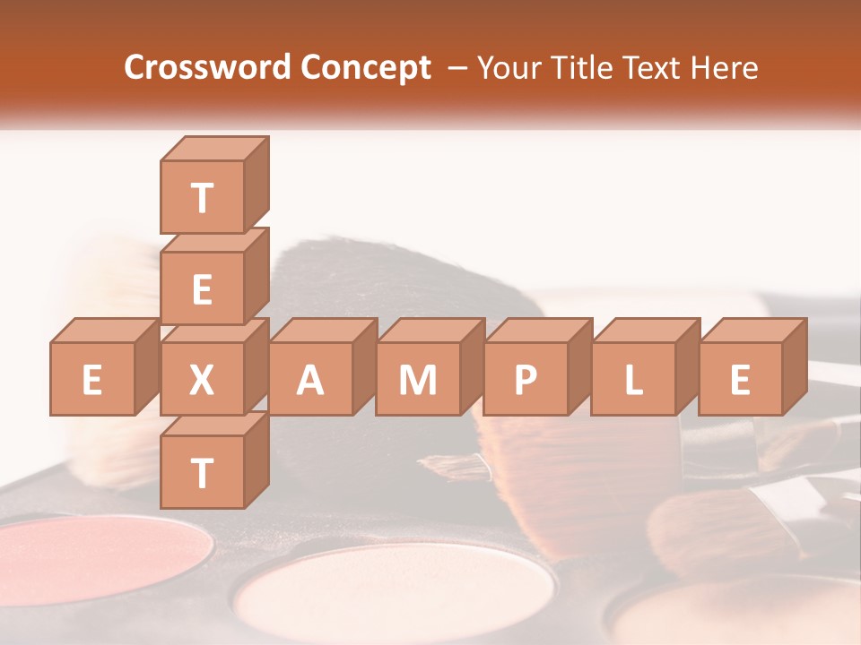 A Group Of Makeup Brushes Sitting On Top Of A Table PowerPoint Template