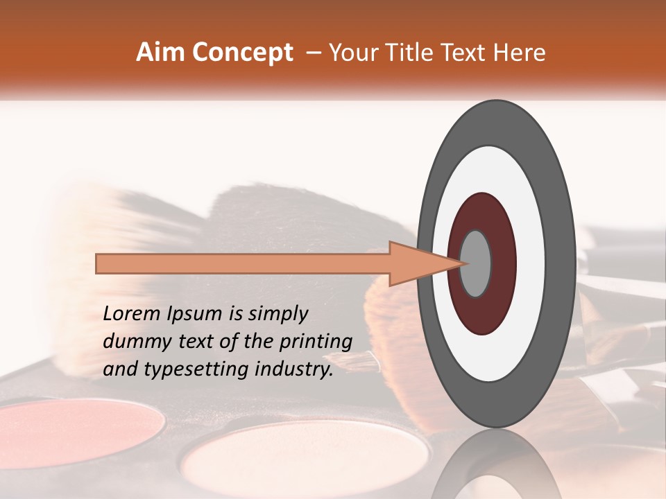 A Group Of Makeup Brushes Sitting On Top Of A Table PowerPoint Template