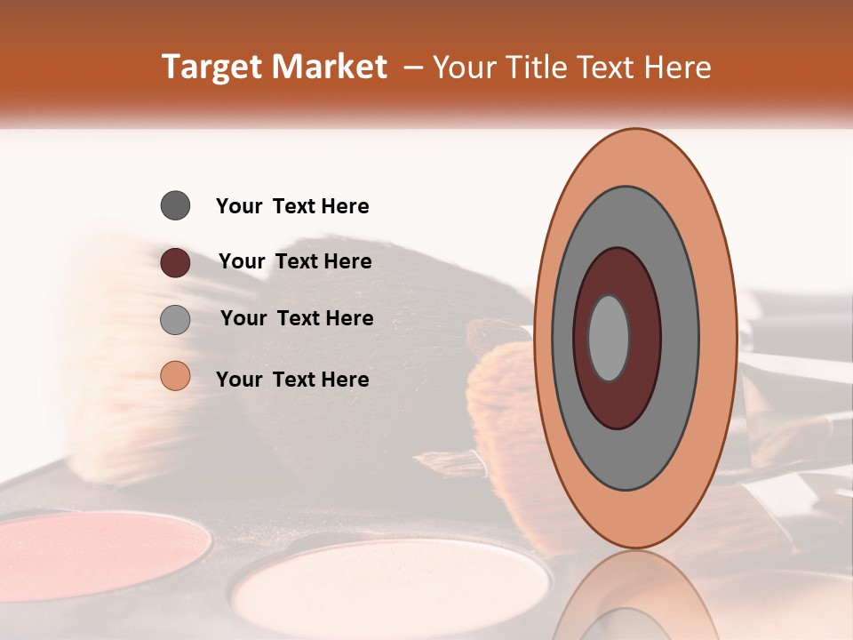 A Group Of Makeup Brushes Sitting On Top Of A Table PowerPoint Template