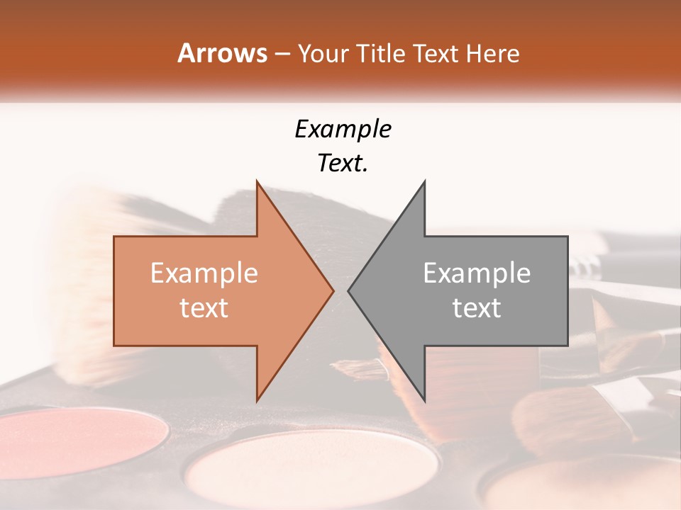 A Group Of Makeup Brushes Sitting On Top Of A Table PowerPoint Template