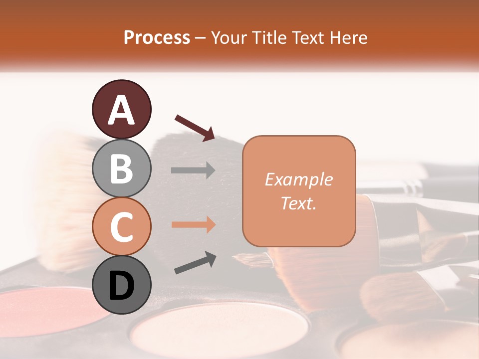 A Group Of Makeup Brushes Sitting On Top Of A Table PowerPoint Template