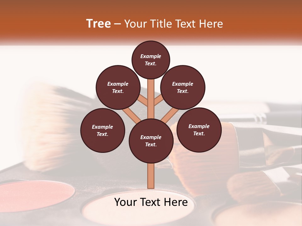 A Group Of Makeup Brushes Sitting On Top Of A Table PowerPoint Template