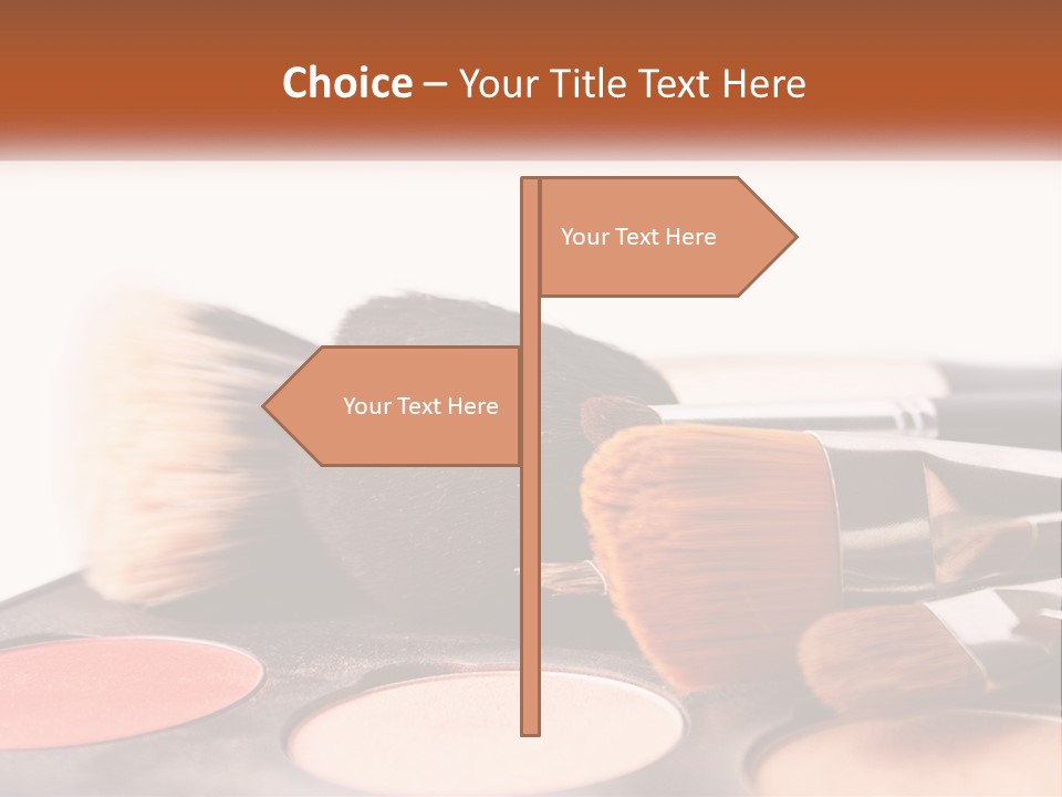 A Group Of Makeup Brushes Sitting On Top Of A Table PowerPoint Template