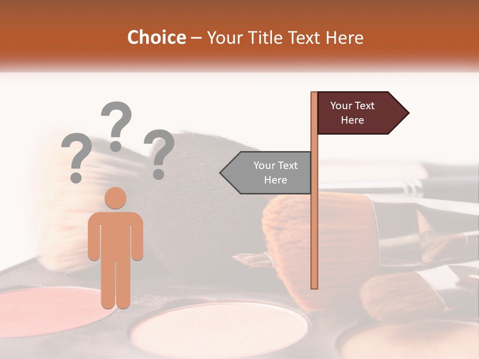 A Group Of Makeup Brushes Sitting On Top Of A Table PowerPoint Template