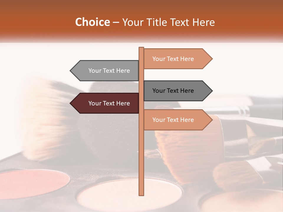 A Group Of Makeup Brushes Sitting On Top Of A Table PowerPoint Template