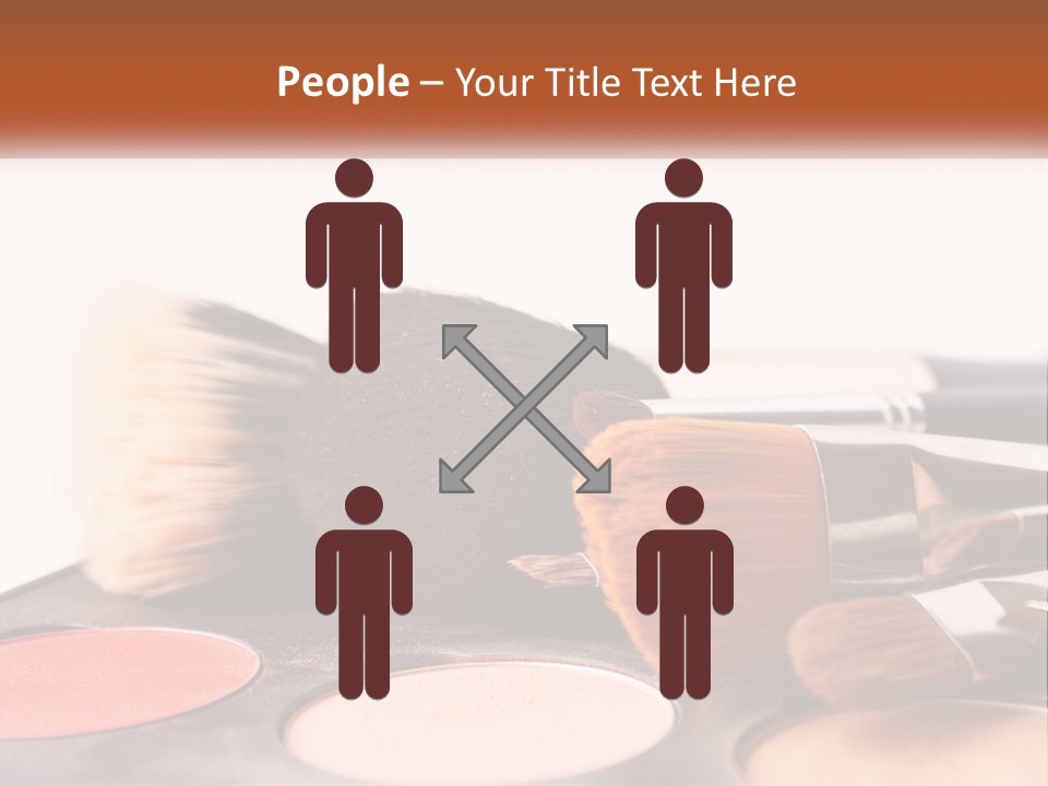 A Group Of Makeup Brushes Sitting On Top Of A Table PowerPoint Template