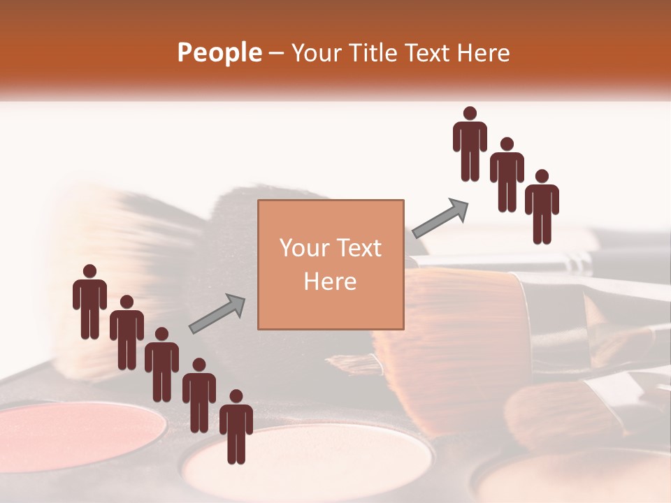 A Group Of Makeup Brushes Sitting On Top Of A Table PowerPoint Template