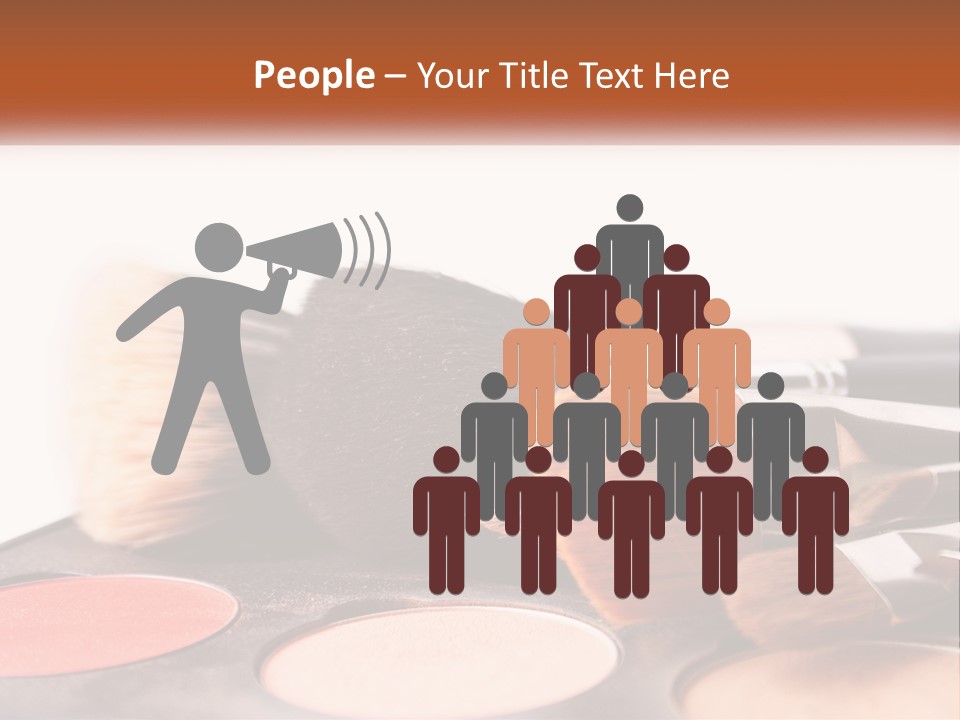 A Group Of Makeup Brushes Sitting On Top Of A Table PowerPoint Template